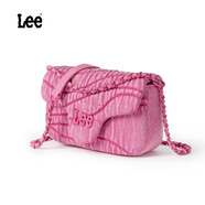 Lee絎縫水洗彩牛仔新款包包女包斜挎包手提單肩鏈條泡芙小方包送女友