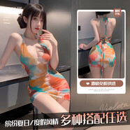 馨蘭謠情趣衣服內(nèi)衣sm羞恥夫妻刺激高檔情人節(jié)戰(zhàn)袍睡衣黑絲戰(zhàn)袍約會(huì)戰(zhàn)衣 【夏日繽紛】包臀短裙 掀開后推 均碼【80-120斤】保密發(fā)貨