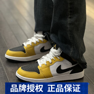 耐克（NIKE）【尖貨】男女鞋Air Jordan mid aj1情侶新款運動(dòng)休閑板鞋籃球鞋 DQ8423/DQ8426-701 白黑黃 42