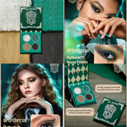 SHEGLAM現(xiàn)貨 言成海淘SheGlam哈利波特聯(lián)名眼影盤唇釉口紅套裝 Slytherin