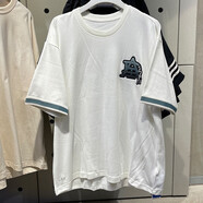 阿迪達斯 （adidas）短袖男裝上衣 春夏季新款訓練舒適透氣運動休閑圓領半袖T恤 HS2016/白色 S 建議120-135斤