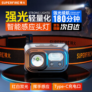 神火（SupFire）RT30-B感應(yīng)頭燈強(qiáng)光超亮夜釣燈頭戴式工作燈長(zhǎng)續(xù)航戶外礦燈釣魚(yú)燈