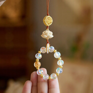 杭州靈隱直發(fā)2025新春款白三彩錢(qián)袋子女生單肩斜挎手提水桶包招財 財神蓮花掛飾【已過(guò)香】