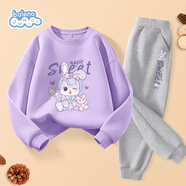 班尼路女童套裝春秋2025款女大童洋氣衛(wèi)衣兒童春裝衣服休閑運(yùn)動(dòng)服兩件套