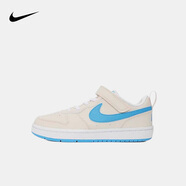 NIKE 耐克童鞋男女童休閑板鞋COURT BOROUGH魔術(shù)貼運(yùn)動鞋小童