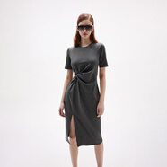 ONLY夏季時(shí)尚休閑長(zhǎng)款開叉收腰顯瘦連衣裙女|124261004 S03 深花灰色 S