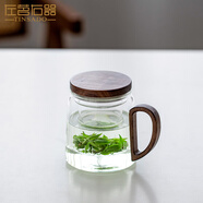 左茗右器（ZUOMINGYOUQI）耐熱玻璃茶水杯茶水分離泡茶杯過(guò)濾個(gè)人家用辦公室喝水杯飄逸杯 【升級新款】晨川杯-透明500ml