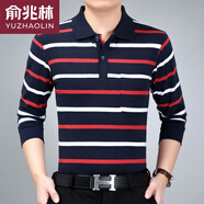 俞兆林春秋季真口袋中老年秋衣男裝長(cháng)袖t恤寬松薄款爸爸裝工地上班耐臟 長(cháng)袖-04 M 90-100斤