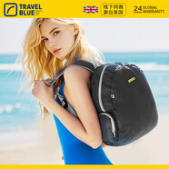 藍(lán)旅（TRAVEL BLUE）輕便攜皮膚包 男女通用戶外旅行防潑水可折疊收納雙肩包 黑色