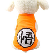 咪貝萌寵物狗狗貓咪衣服春夏裝薄款背心可愛(ài)夏天小狗泰迪小型犬博美比熊 橙色悟空 XS-胸背28CM（建議1.3-2.4斤）