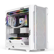 影馳風(fēng)神游戲辦公臺式電腦機箱白色（ATX/TYPE-C/快拆/兼容背插主板/顯卡豎裝/一體式跳線(xiàn)/零件盒）