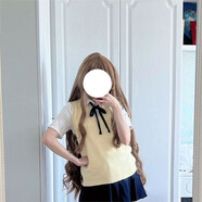 焗潭龍與虎龍虎斗cos逢坂大河cosplay日系jk制服毛衣裙子通勤ins套 短袖內搭白襯衫單件紺色領(lǐng)繩 2XL