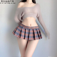 學(xué)生超短裙露臀無(wú)打底無(wú)內襯jk百褶裙無(wú)內襯少女學(xué)院風(fēng)短裙20cm 灰色單裙子 均碼 灰色單裙子