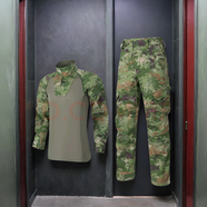 正版原廠新款長(zhǎng)袖翻領(lǐng)水墨迷色夏季訓(xùn)練蛙式冬彩訓(xùn)練服套裝圓邊帽 發(fā)JD快遞 綠色蛙套裝（衣+褲） 175/92-96