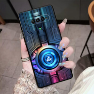 貝倫斯 黑鯊5rs手機殼4s pro創(chuàng  )意黑鯊4卡通時(shí)尚簡(jiǎn)約個(gè)性潮流情侶款定制保護套 丁-生化藍【直邊】