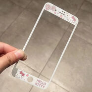 優(yōu)米帕蘋果5S屏幕保護膜適用iPhone6Plus防塵8可愛卡通7高清透明SE3鋼化 豹紋小花貓【軟邊】 蘋果5S