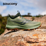 SAUCONY索康尼游隼13夏季新款男鞋情侶戶外防滑越野跑鞋訓(xùn)練運動鞋子 綠黑30【ST高幫】 41