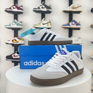 CLENIKEED阿迪阿麗達斯純原夏季德訓Samba OG經(jīng)典三葉草板鞋情侶鞋男女 阿迪德訓 白黑 40