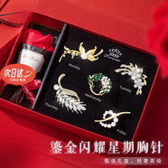 紀(jì)思梵（CHEESEFAN）輕奢一周胸針女士高檔走心珠寶首飾七夕情人節(jié)生日禮物送女友老婆 閃耀一周胸針
