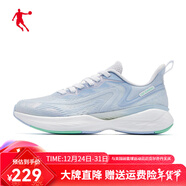 喬丹男鞋跑步鞋飛影team夏季季耐磨減震回彈訓練網(wǎng)面透氣運動(dòng)鞋子男 喬丹白/冰川藍 41