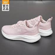 361°運動(dòng)鞋女鞋耐磨透氣防滑女士休閑鞋子戶(hù)外時(shí)尚跑步鞋 羽毛白/清新粉 37