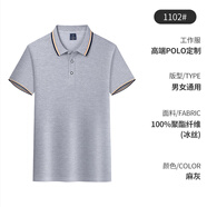 鑫凱蒙冰絲工作服t恤定制印logo夏季男翻領(lǐng)速干衣polo衫廠服工裝短袖女 麻灰色 4XL