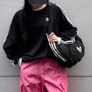 阿迪達斯（adidas）三葉草單肩包男包女包2025夏季新款運動(dòng)包輕便休閑腰包斜挎包胸包 KA9271大號約33*48CM 以專(zhuān)柜實(shí)物為準