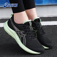 asics亞瑟士女鞋跑步鞋夏季新款耐磨緩沖跑鞋輕便透氣學(xué)生運動(dòng)鞋子女 黑色/黃色 39