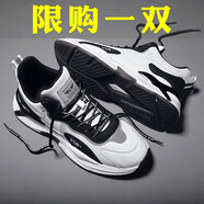 香櫞閣鞋子男秋冬季2024新款男鞋運(yùn)動(dòng)休閑鞋男厚底老爹鞋工作鞋潮鞋子男 白色 39 (245mm)