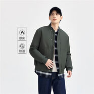 棒球服男秋冬新款棉衣外套斜口袋棒球領(lǐng)飛行員夾克13075860 11綠 2XL XXL加加大碼