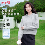 班尼路（Baleno）短款連帽衛衣女2026年秋季新款戶(hù)外寬松休閑校園潮流時(shí)尚長(cháng)袖上衣