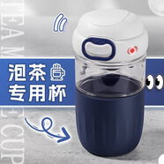 草莓生活（CMSH）玻璃杯水杯男女士茶水分離高顏值學(xué)生辦公室個(gè)人專(zhuān)用耐高溫泡茶杯 云霧藍480ml
