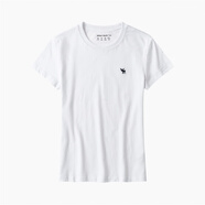 AF官方af小鹿ABERCROBIE & FITCH2025夏季新款af短袖t恤女正肩小鹿 白色 M