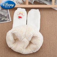 迪士尼（Disney）寶寶打底褲加絨加厚北方秋冬季羊羔絨女童保暖九分褲兒童外穿長褲 [-10度可穿羊羔絨]白-雪人 均碼 -4-6歲 身高93-109cm