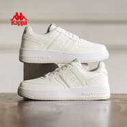 Kappa卡帕男鞋板鞋男春季新款厚底小白鞋子男百搭休閑鞋情侶跑步運動(dòng)鞋 水綠色 35