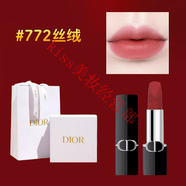 迪奧口紅888啞光999絲絨720滋潤772唇膏840送女朋友老婆禮物 #772-蜜桃玫瑰豆沙[贈專(zhuān)柜禮盒