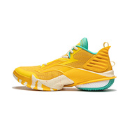 李寧LI-NING/李寧籃球鞋男夏網(wǎng)面透氣輕量回彈舒適比賽鞋ABAU017 鵝掌黃/耀黃色ABAU017-4 44