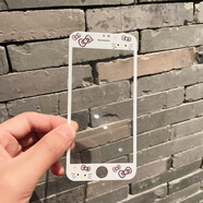 萬浮生適用于蘋果6s鋼化玻璃膜iphone7plus手機貼膜8可愛全屏粉色卡通膜 KT臉 iPhone 6S