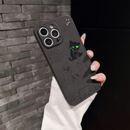 麥煥 適用蘋果16promax手機(jī)殼情侶iPhone16/15pro保護(hù)套可愛卡通動(dòng)漫13/14/15promax硅膠皮紋網(wǎng)紅軟殼 【貓咪魚骨頭-黑色】 蘋果13Pro