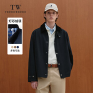 Teenie Weenie Men小熊男裝外套2025春季新款美式復(fù)古撞色翻領(lǐng)工裝夾克 藏青色 L
