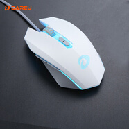 達爾優(yōu)（dareu）牧馬人EM915 有線(xiàn)rgb鼠標 電競游戲鼠標 筆記本電腦 吃雞鼠標宏 6000dpi 皓月白