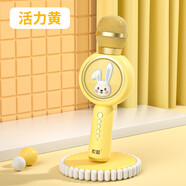 索愛(ài)MC39話筒音響一體麥克風(fēng)無(wú)線藍(lán)牙k歌唱歌手機(jī)家用ktv 明黃色 活力黃