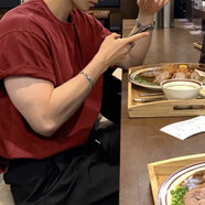 南極人短袖T恤男夏季薄款純色休閑t恤打底衫港風(fēng)學(xué)生寬松圓領(lǐng)半袖上衣 酒紅色 M