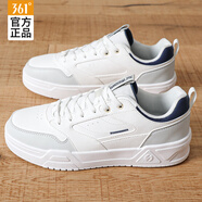 361°男鞋板鞋男蘇打2.0運動(dòng)鞋輕便小白鞋秋季休閑滑板鞋學(xué)生經(jīng)典鞋 羽毛白/懷舊藍 -9(蘇打) 42