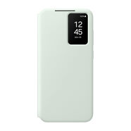 SAMSUNG Galaxy S24 FE 錢(qián)包手機(jī)殼 帶智能小屏幕視圖 手指點(diǎn)擊控制 超薄設(shè)計(jì) 卡袋 薄荷綠