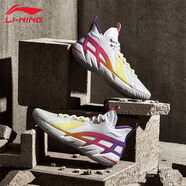 李寧（LI-NING）籃球鞋男春秋款籃球系列中幫減震回彈專業(yè)反伍透氣網(wǎng)面籃球鞋 標(biāo)準(zhǔn)白/熒光果酸綠【反伍4】 42