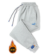 休閑褲男春秋季寬松舒適束腳長(cháng)褲時(shí)尚純棉衛褲百搭哈倫運動(dòng)褲子 灰色加絨款 XL