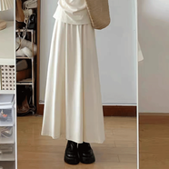 AC-AICHEN時(shí)尚休閑套裝女2025慵懶風(fēng)韓版修身顯瘦短袖T恤上衣半身裙兩件套 T69#白色半身裙 S 【95斤以下】