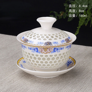胖東來品質(zhì)三才蓋碗帶蓋泡茶杯單個(gè)茶碗功夫茶具特大號加厚防燙高 蓋碗中號-玲瓏田園玫瑰