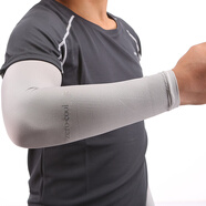 時(shí)尚風(fēng)格袋鼠冰袖男冰絲防曬袖套手套袖子女防嗮護臂夏天薄開(kāi)車(chē)騎行釣魚(yú)手臂套 灰色直袖 男女通用 高彈